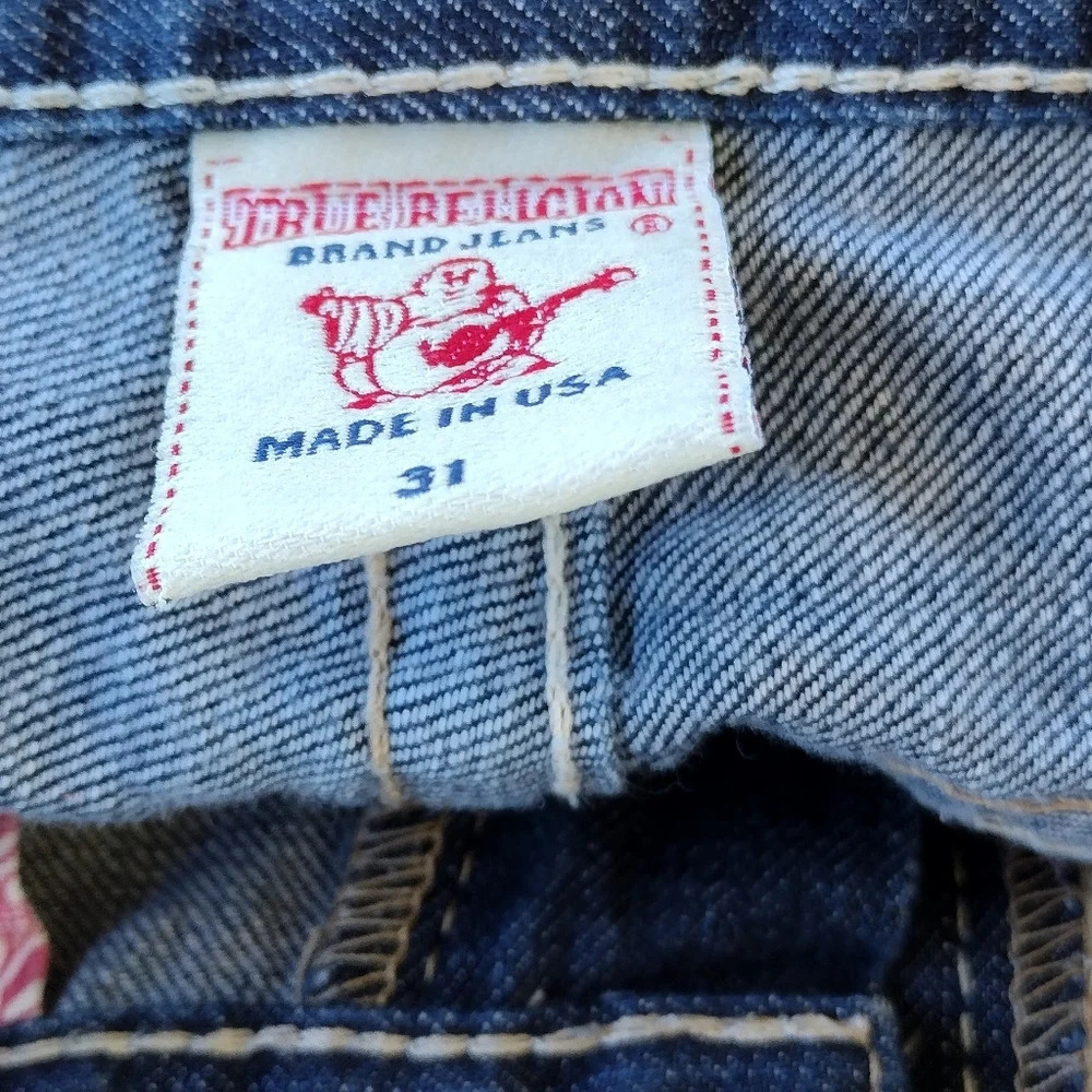 True Religion Section Straight Seat World Tour Jeans Blue Men's 31 - Picture 8 of 13